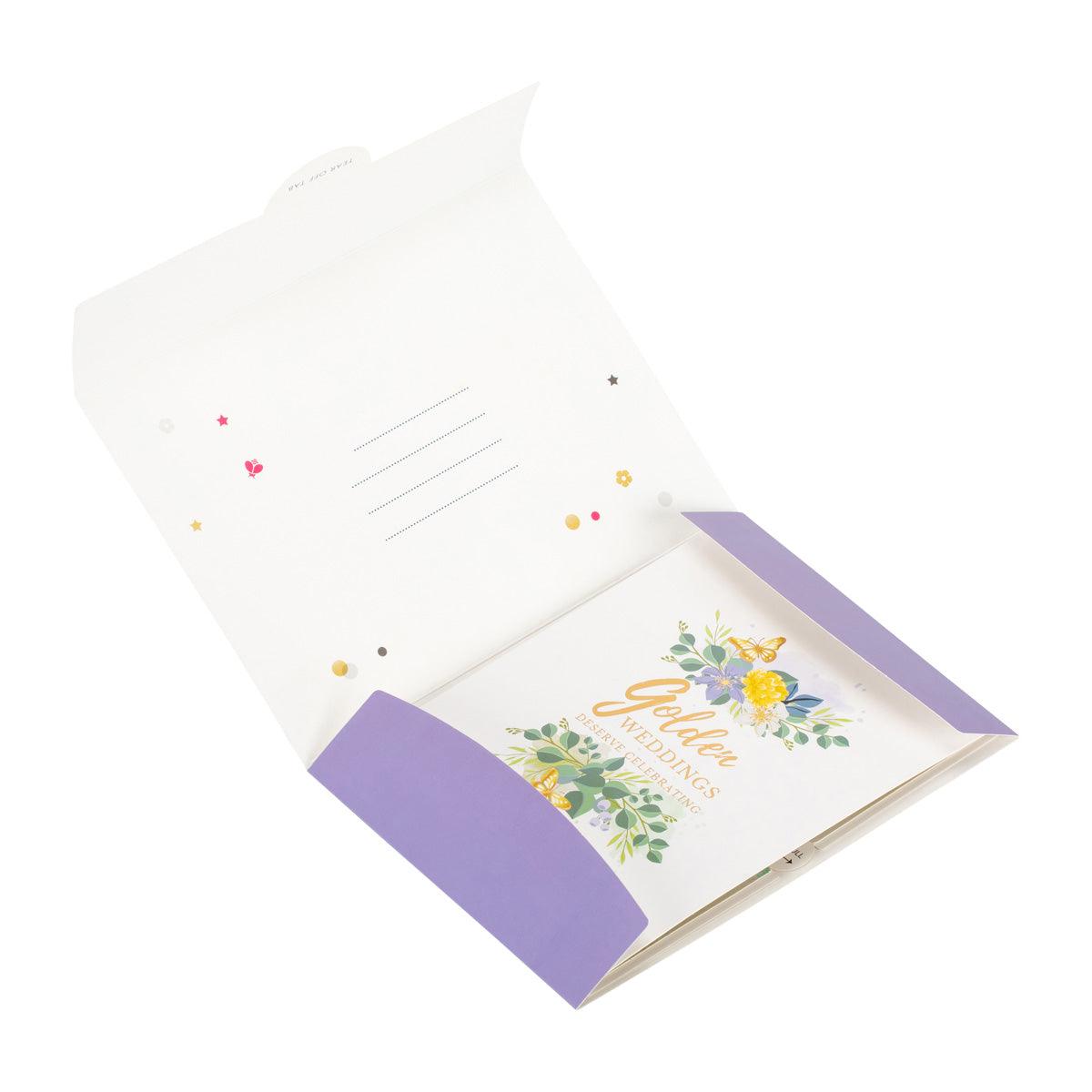 Golden Wedding 50 Years Anniversary 3D Pop Up Greeting Card