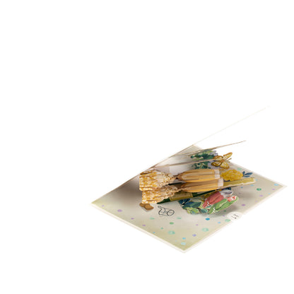 Golden Wedding 50 Years Anniversary 3D Pop Up Greeting Card