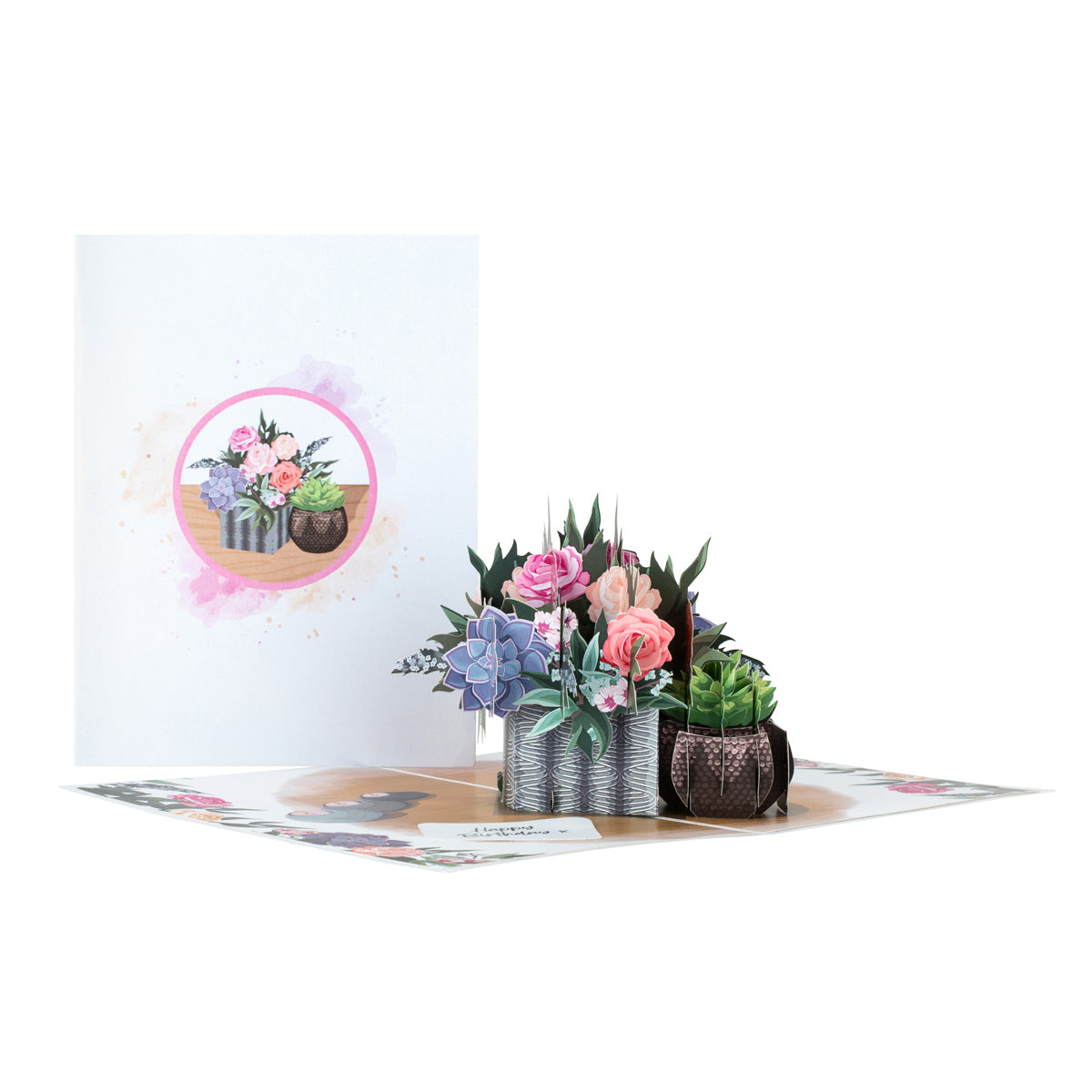 Colourful Floral Peonies Any Occasion 3D Pop Up Greeting Card