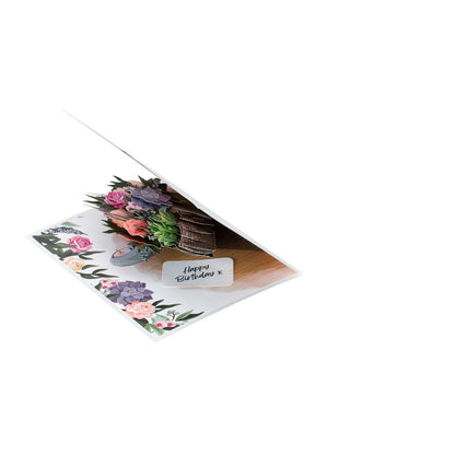 Colourful Floral Peonies Any Occasion 3D Pop Up Greeting Card