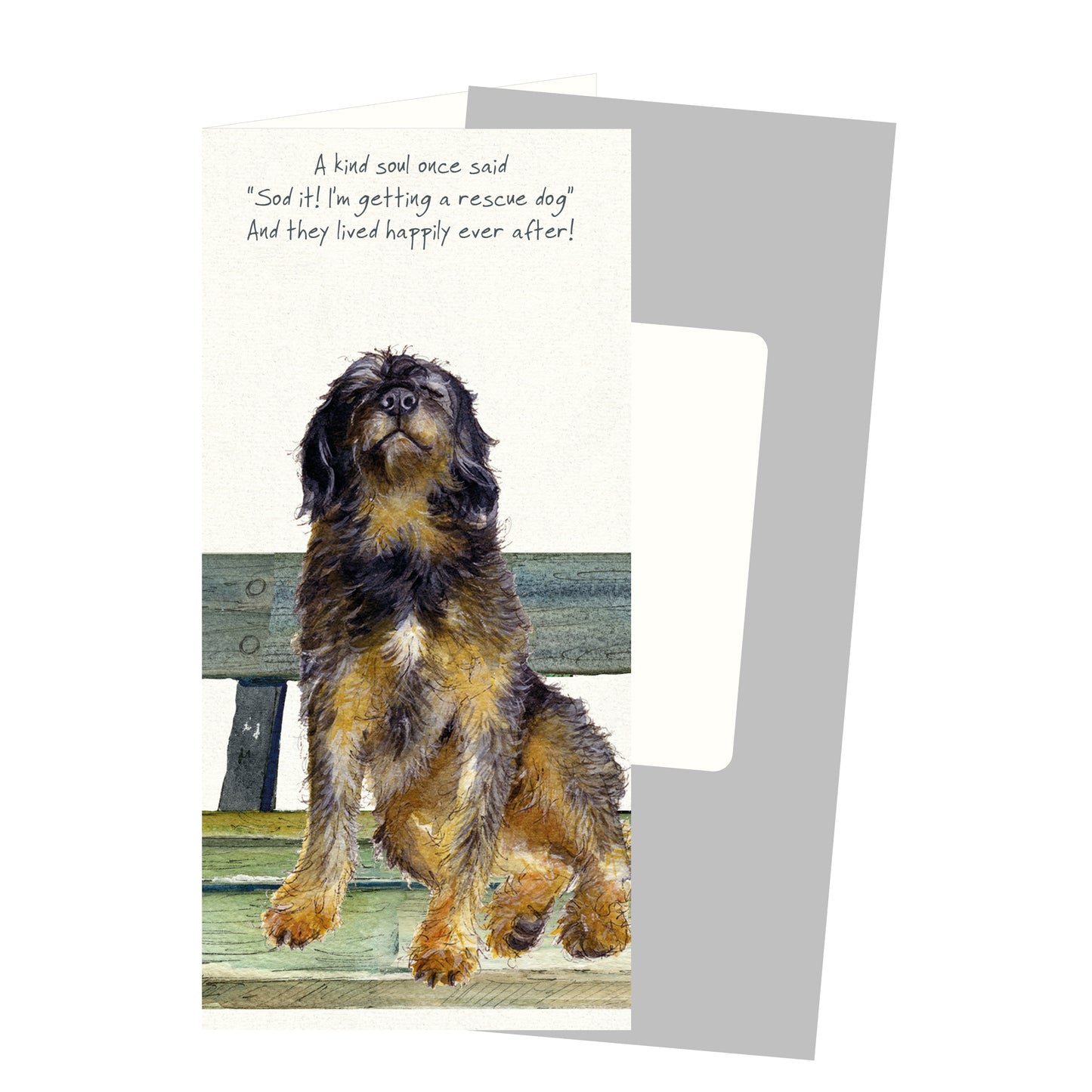 Rescue Dog Happily Ever After Little Dog Laughed Greeting Card