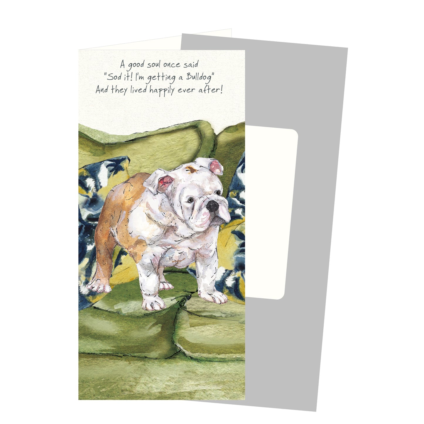 British Bulldog Happily Ever After Little Dog Laughed Greeting Card