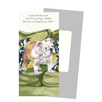 British Bulldog Happily Ever After Little Dog Laughed Greeting Card