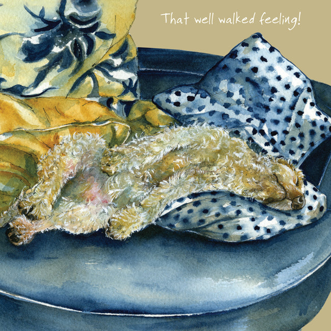 Tired Cocker Spaniel Little Dog Laughed Greeting Card
