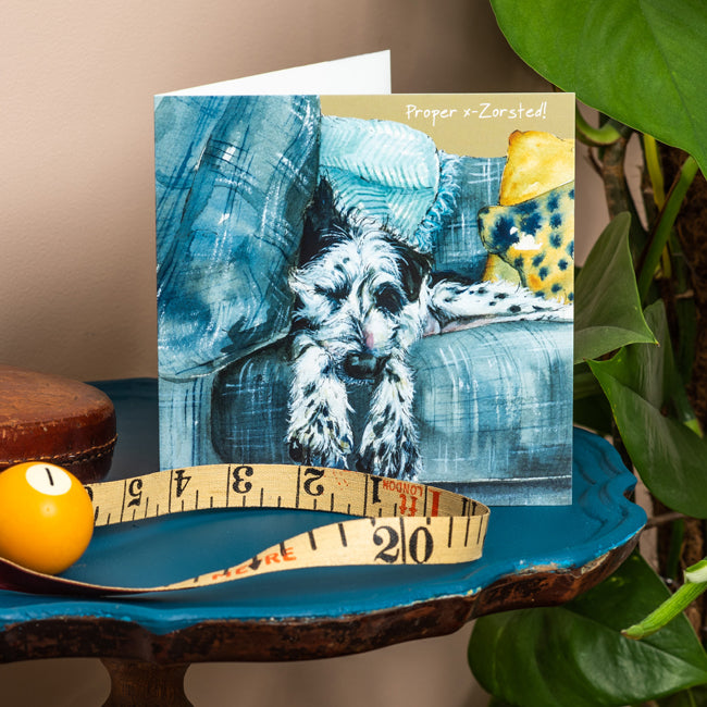 Border Collie Pointer Little Dog Laughed Greeting Card