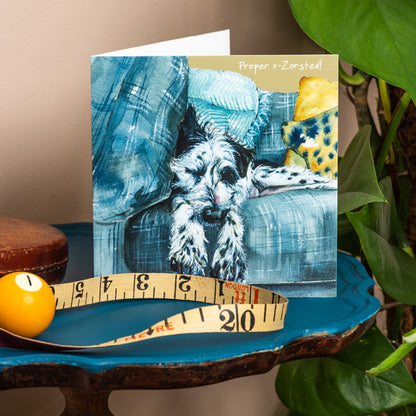 Border Collie Pointer Little Dog Laughed Greeting Card