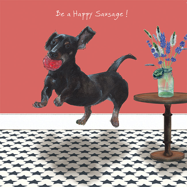Happy Sausage Dog! Little Dog Laughed Greeting Card