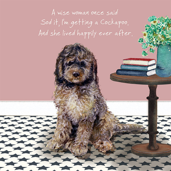Happy Cockapoo Little Dog Laughed Greeting Card