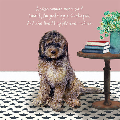 Happy Cockapoo Little Dog Laughed Greeting Card