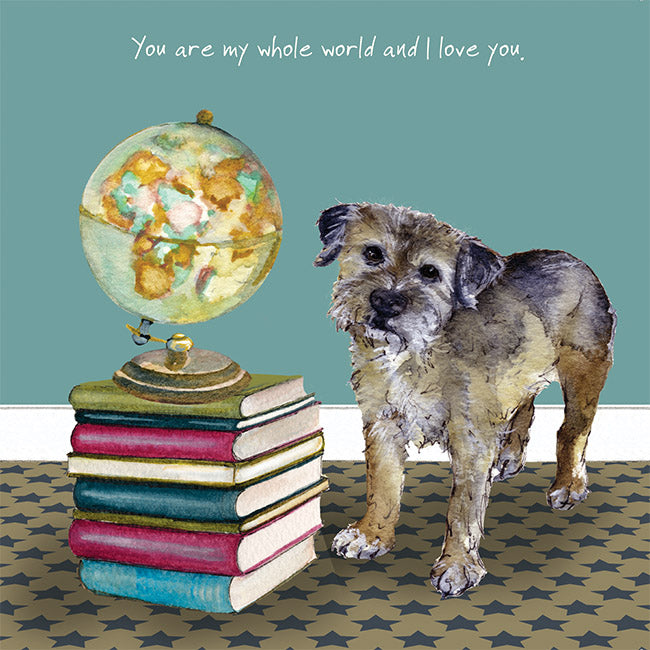 Border Terrier World Little Dog Laughed Greeting Card