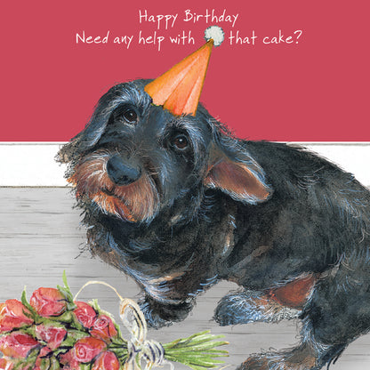 Need Help With That Cake? Little Dog Laughed Birthday Card