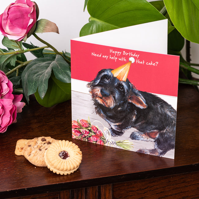Need Help With That Cake? Little Dog Laughed Birthday Card