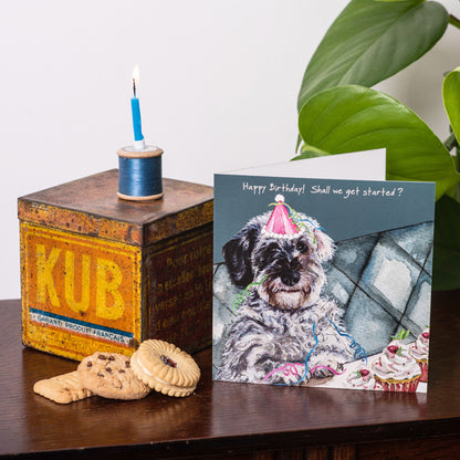 Dachshund & Cupcakes Little Dog Laughed Birthday Card