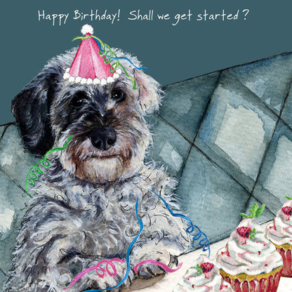 Dachshund & Cupcakes Little Dog Laughed Birthday Card