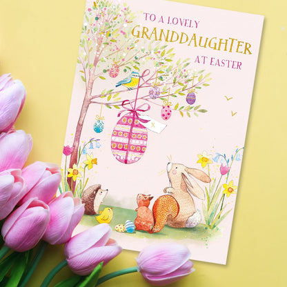 To A Lovely Granddaughter Egg-citing Quest Cute Easter Greeting Card