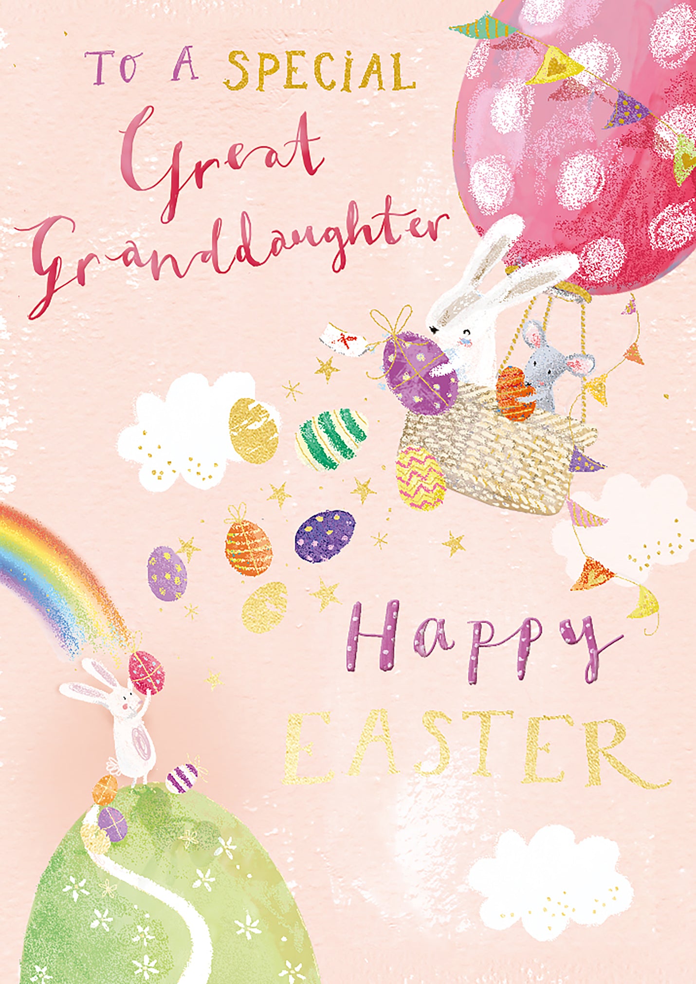 To A Special Great-Granddaughter Hoppy Holidays Cute Easter Greeting C ...