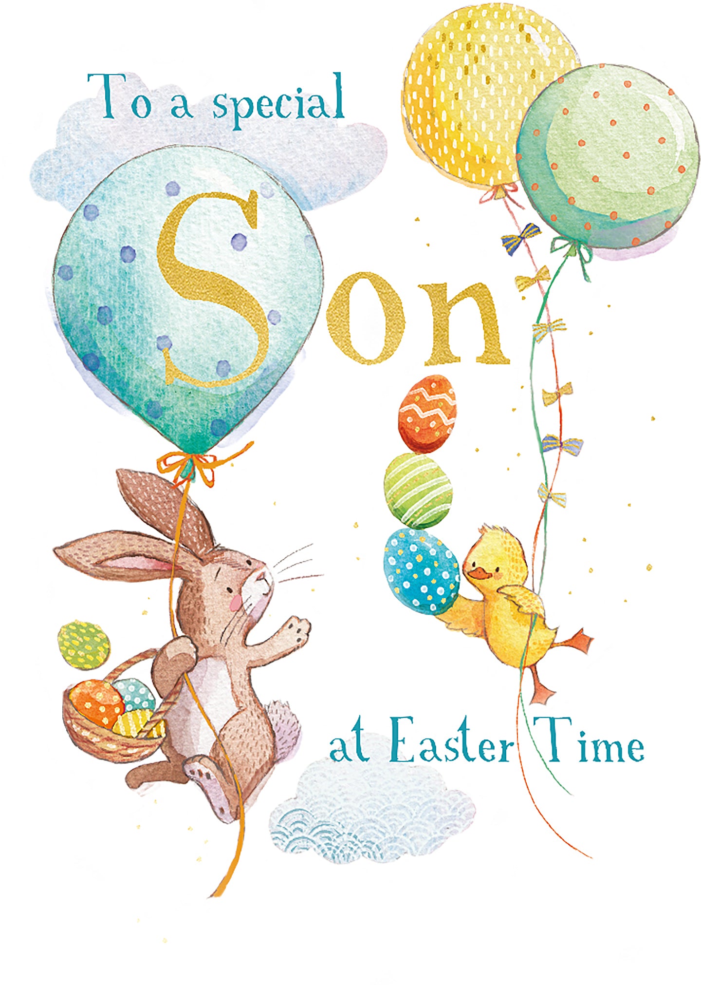 To A Special Son Hoppy Together Cute Easter Greeting Card