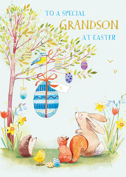 To A Special Grandson Egg-citing Quest Cute Easter Greeting Card