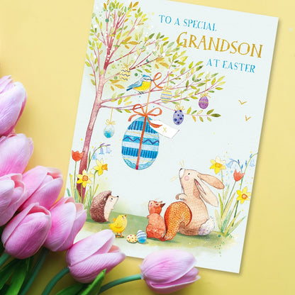 To A Special Grandson Egg-citing Quest Cute Easter Greeting Card