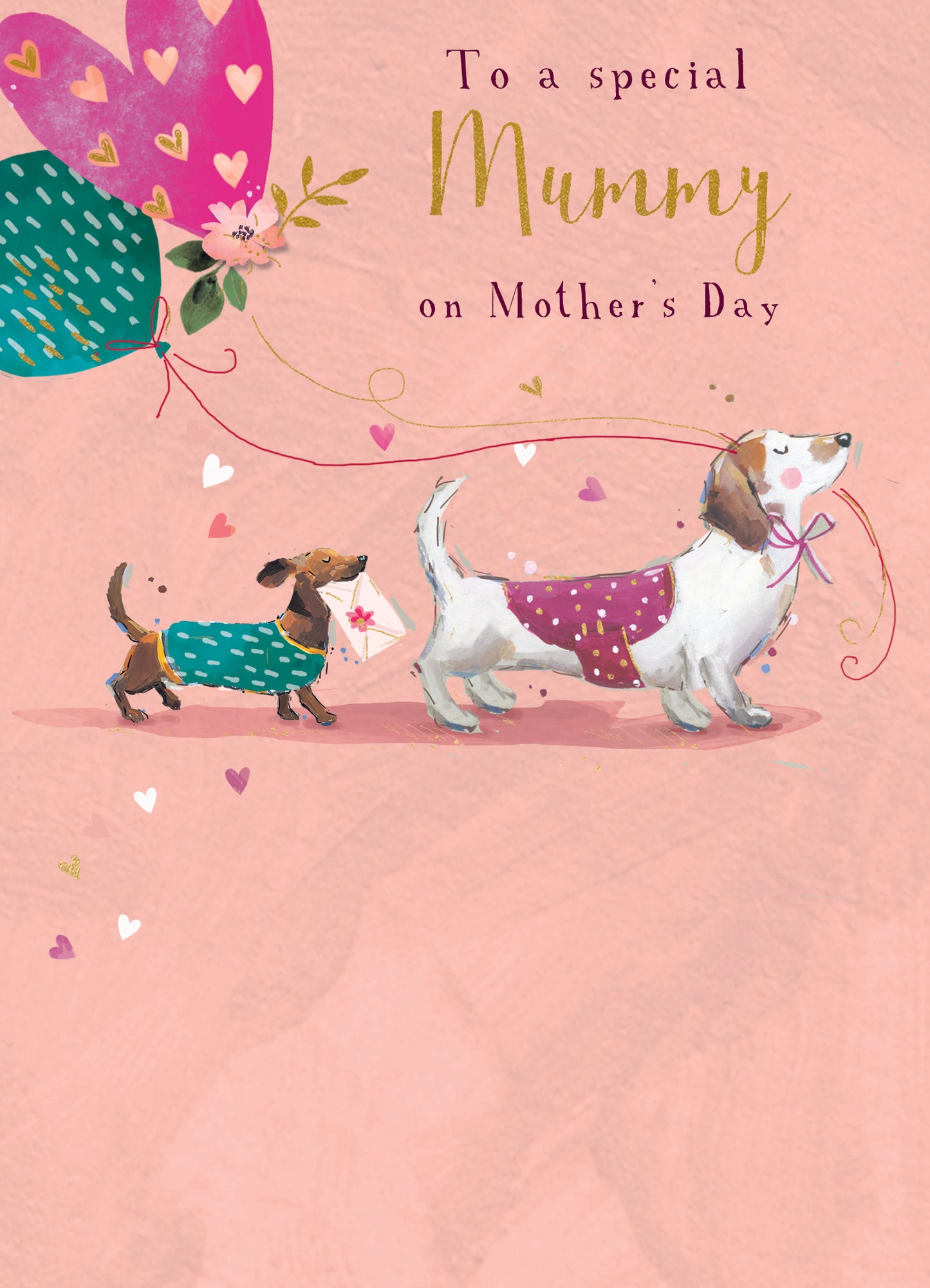 To A Special Mummy Mini-Me In Tow Cute Dog Mother's Day Greeting Card