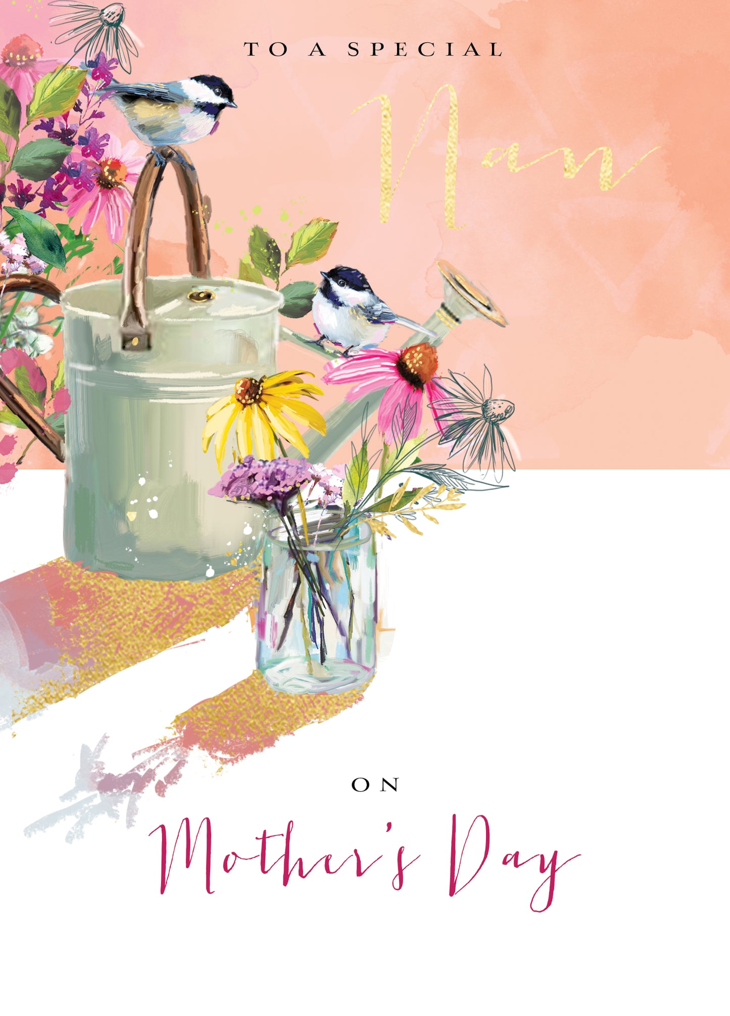 To A Special Nan Tweet-Tastic Garden Traditional Mother's Day Greeting Card
