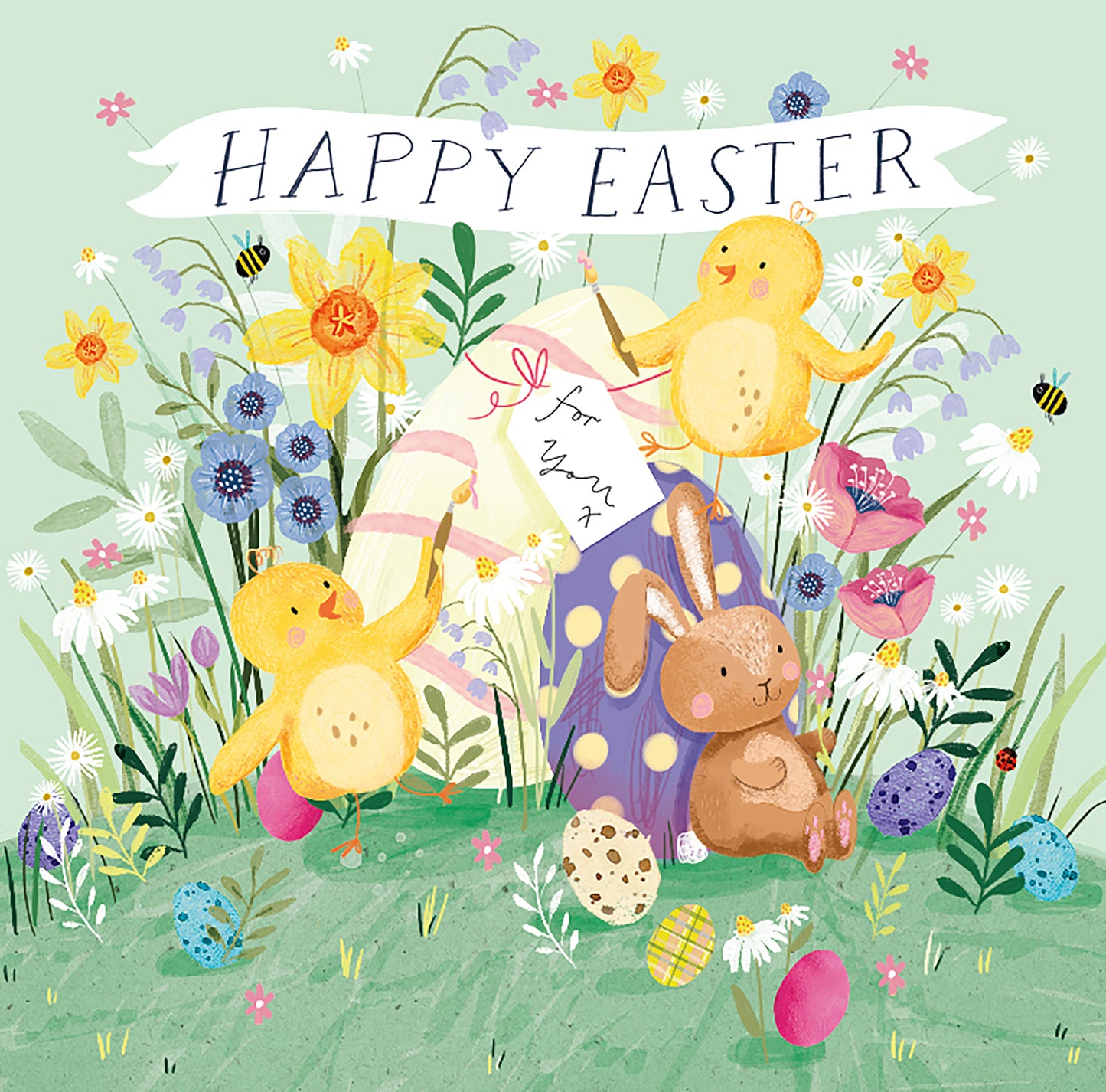 Pack Of 5 Happy Easter Chirpy Easter Fun Pack Of Easter Greeting Cards