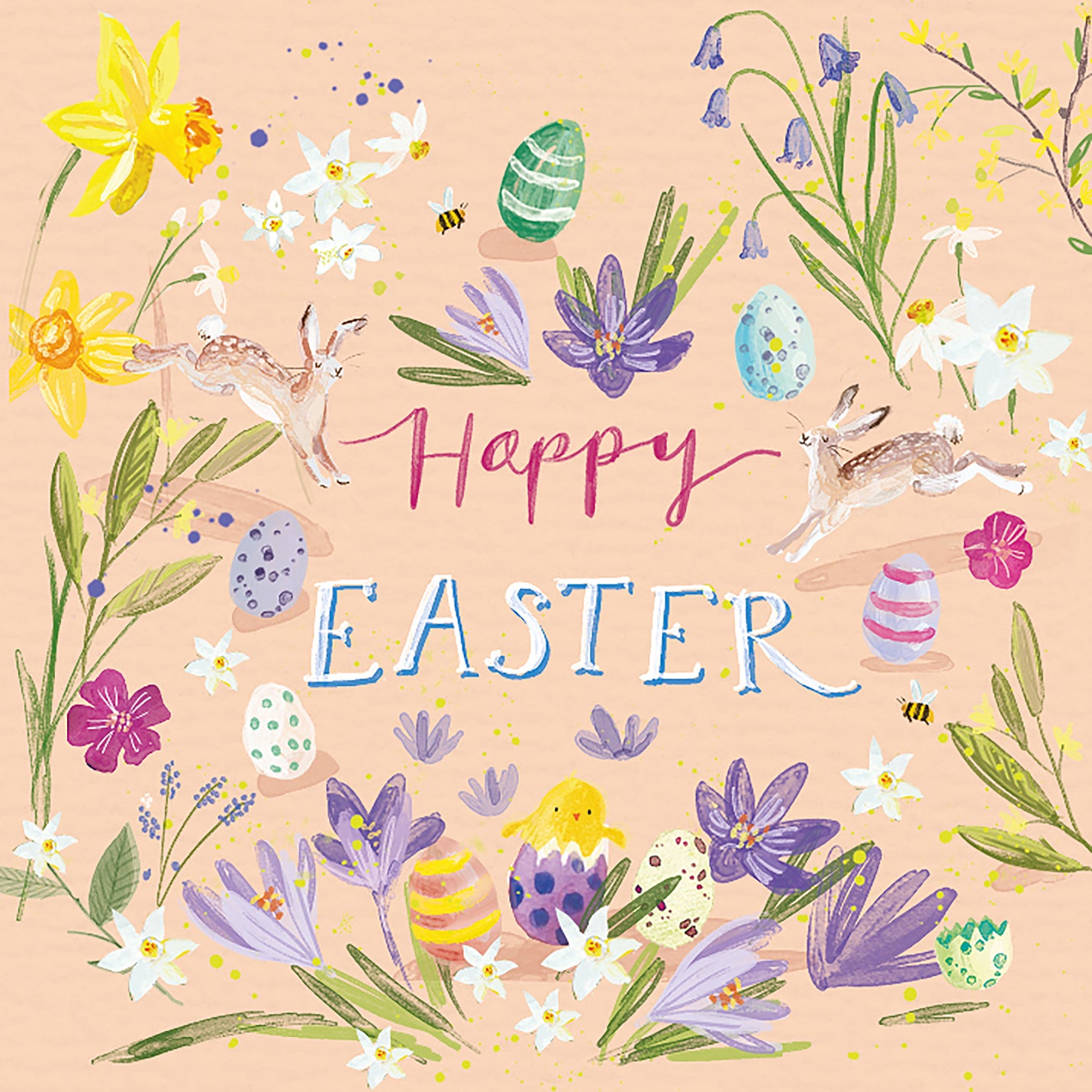 Pack Of 5 Happy Easter Bloomtastic Fun Pack Of Easter Greeting Cards