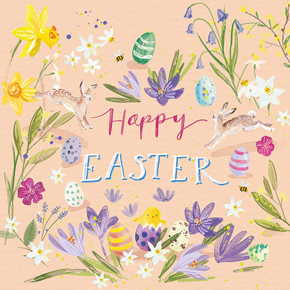 Pack Of 5 Happy Easter Bloomtastic Fun Pack Of Easter Greeting Cards