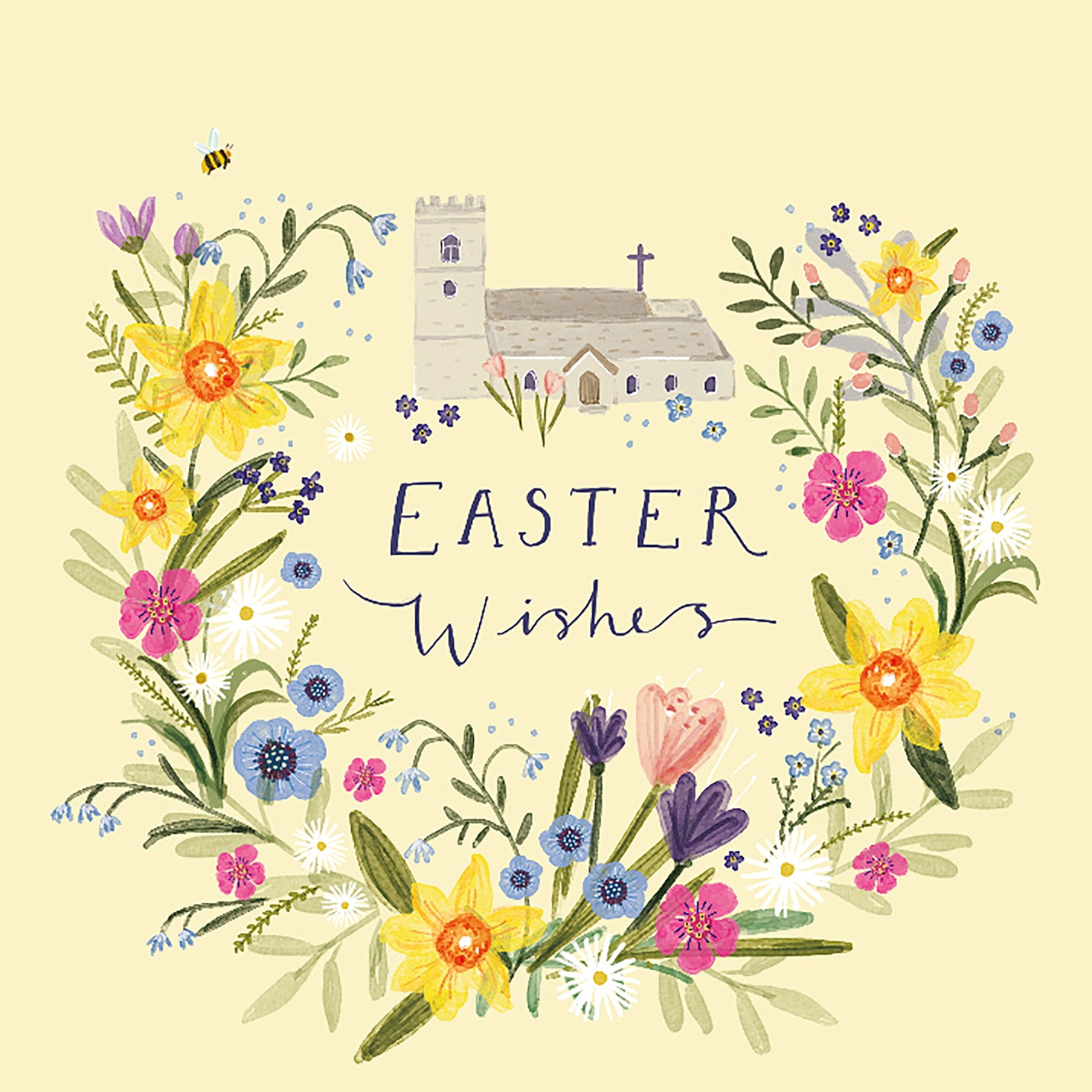 Pack Of 5 Religious Easter Wishes Flowerful Faith Pack Of Easter Greet ...