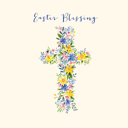 Pack Of 5 Easter Blessing Faithful Flowers Pack Of Easter Greeting Cards