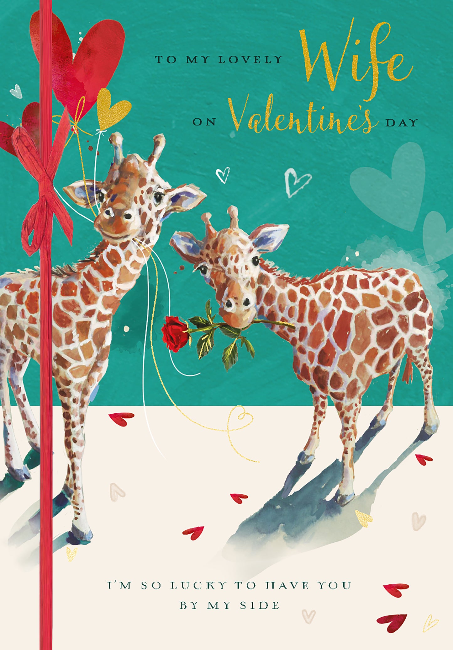 I'm So Lucky Happy Giraffentine's Day! Valentine's Day Greeting Card