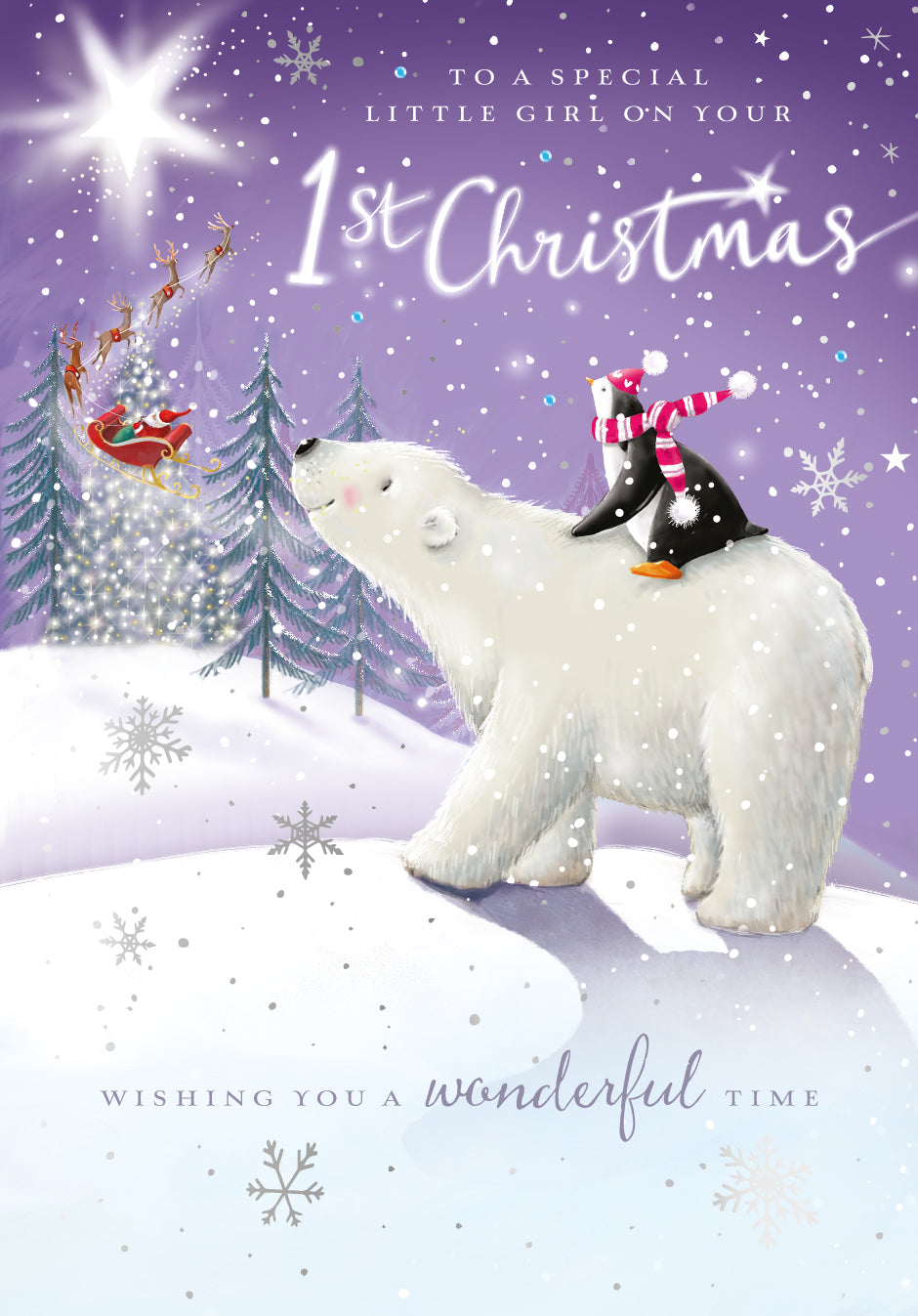 To A Special Little Girl On Your 1st First Christmas Card