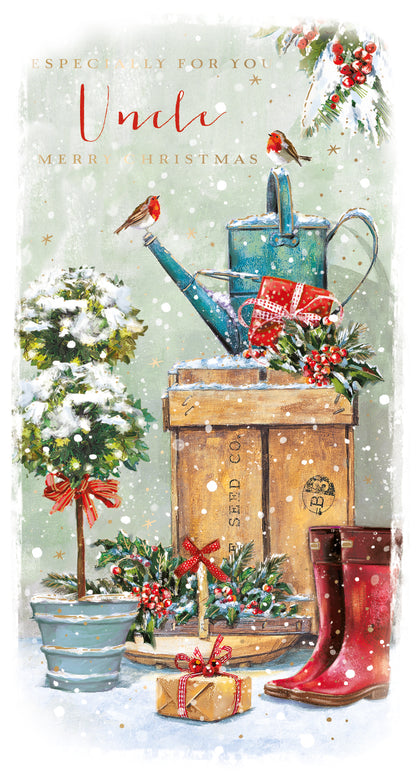 Especially For You Uncle Festive Gardening Christmas Card