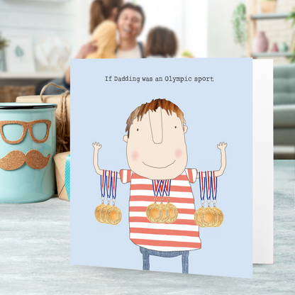 Rosie Made A Thing Dadding Olympic Sport Father's Day Funny Greeting Card