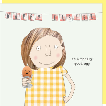 Rosie Made A Thing A Really Good Egg Easter Egg-stra Good Funny Greeting Card