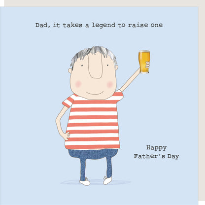Rosie Made A Thing Dad A Legend Happy Hour Father's Day Funny Greeting Card