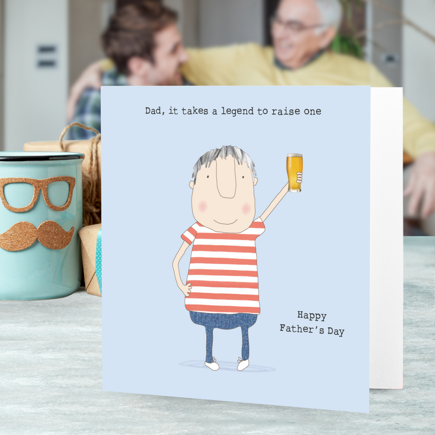 Rosie Made A Thing Dad A Legend Happy Hour Father's Day Funny Greeting Card