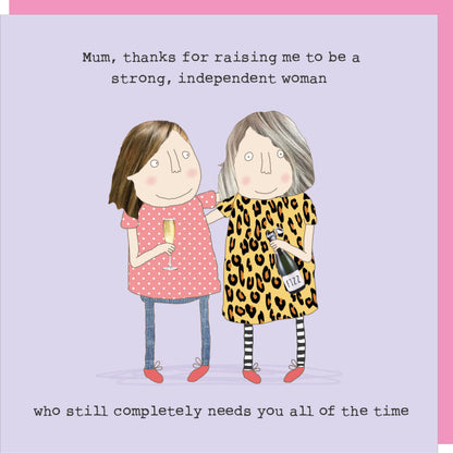Rosie Made A Thing Strong, Independent Woman Mother's Day Funny Greeting Card