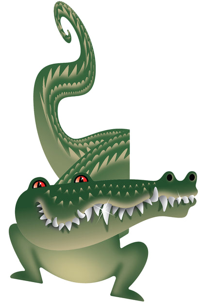 Harry The Crocodile 3D Special Delivery Animal Greeting Card