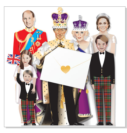 King Charles III Royal Family 3D Special Delivery Greeting Card