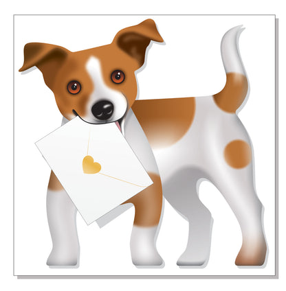Riley Jack Russell 3D Special Delivery Animal Greeting Card