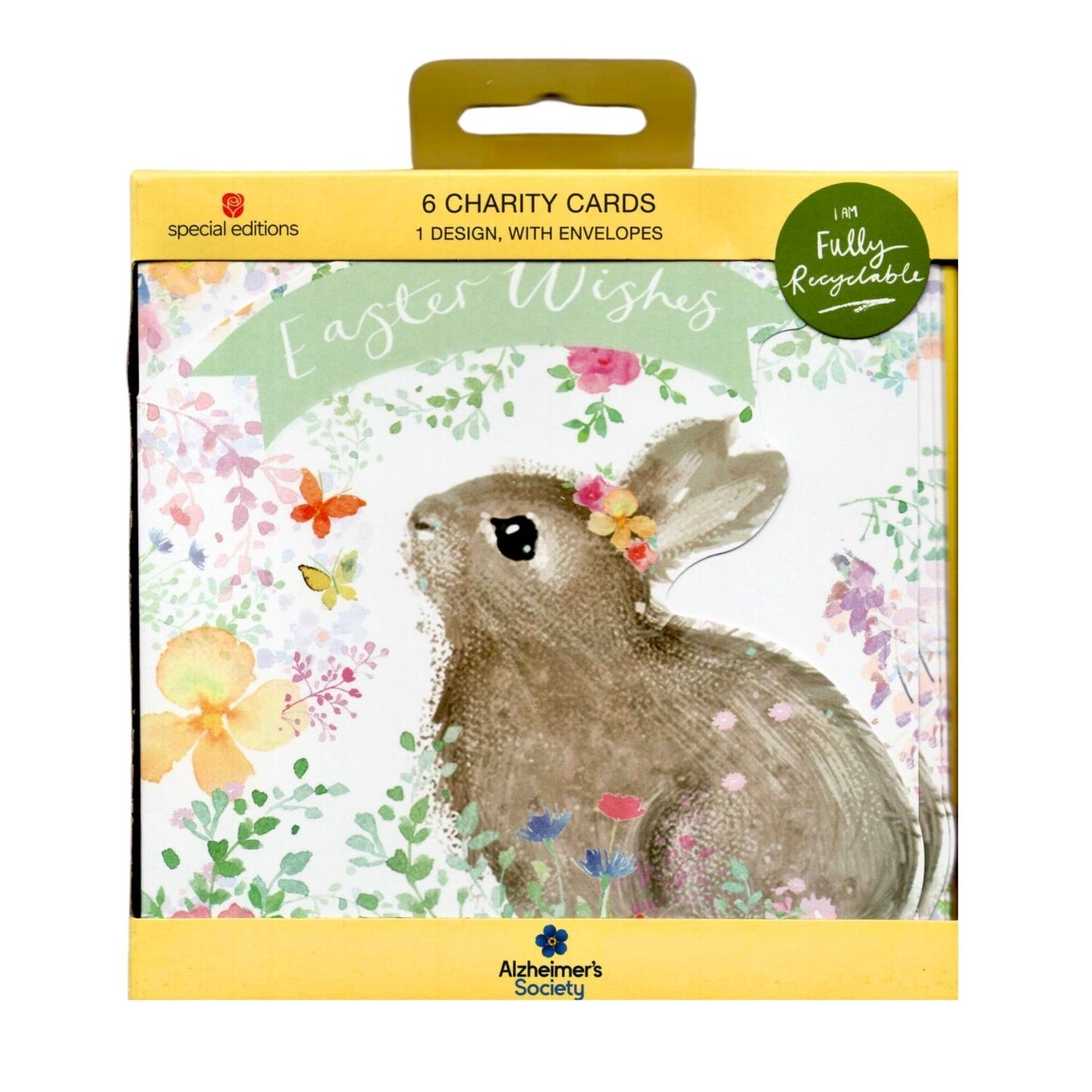 Pack Of 6 Alzheimer's Society Easter Wishes Easter Cards Charity Greeting Cards