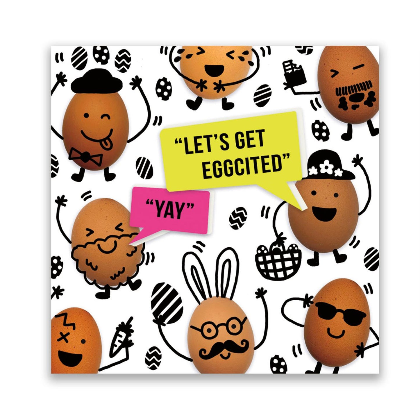 Pack Of 6 RSPCA Hot Cross & Egg-cited Easter Cards Charity Greeting Cards