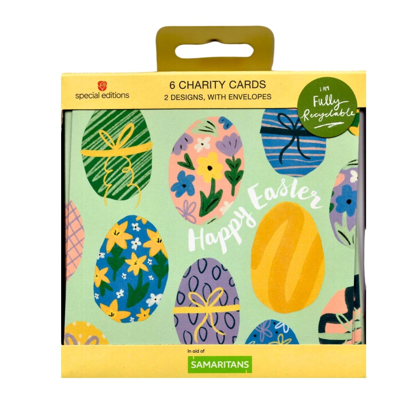 Pack Of 6 Samaritans Happy Easter Egg Easter Cards Charity Easter Greeting Cards