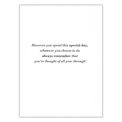 Large Embellished & Foiled A4 Butterflies Birthday Card