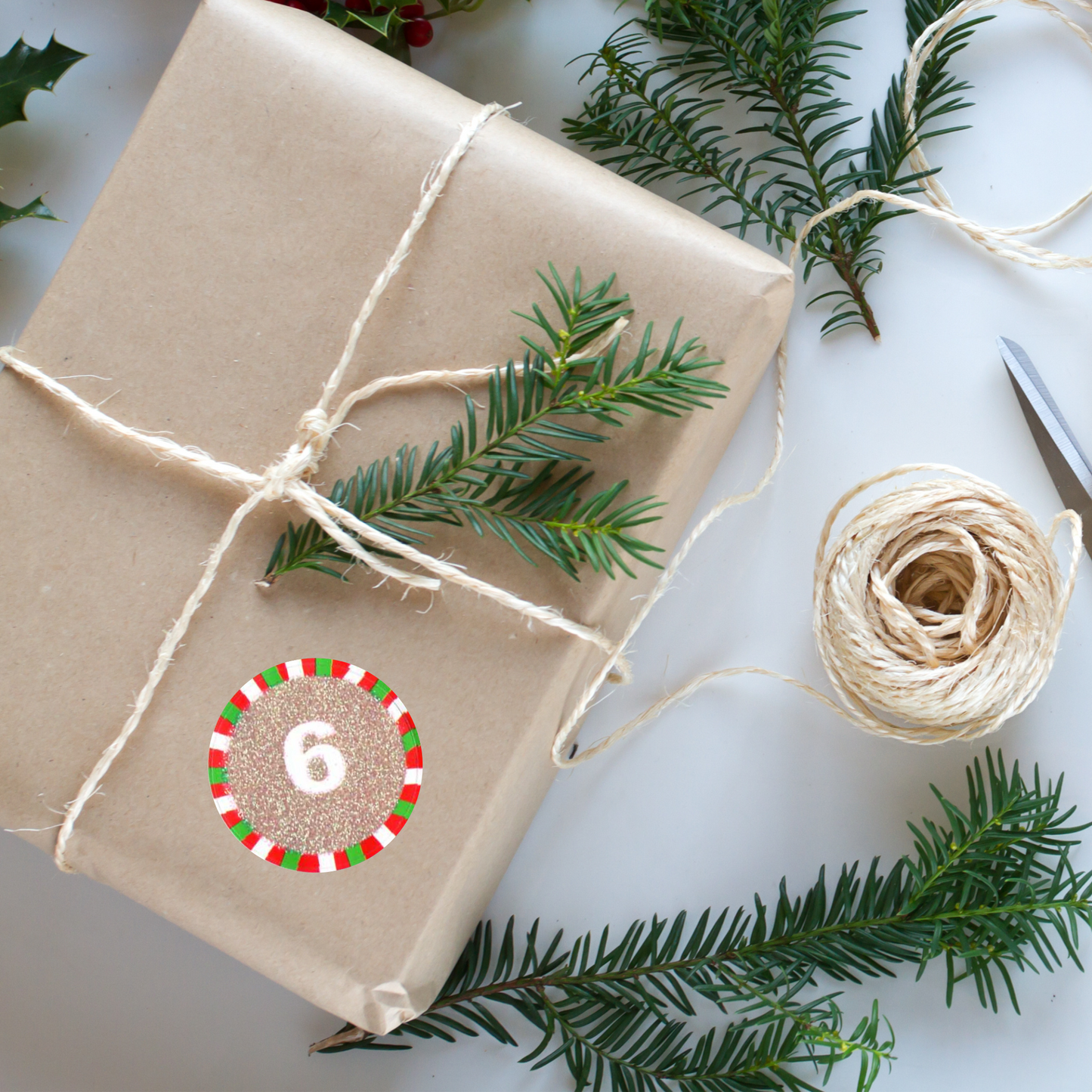 Advent Stickers 1-24 Festive DIY Numbers Christmas Advent Calendar Crafts