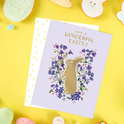 Wonderful Easter Hoppy Delight Contemporary Easter Greeting Card