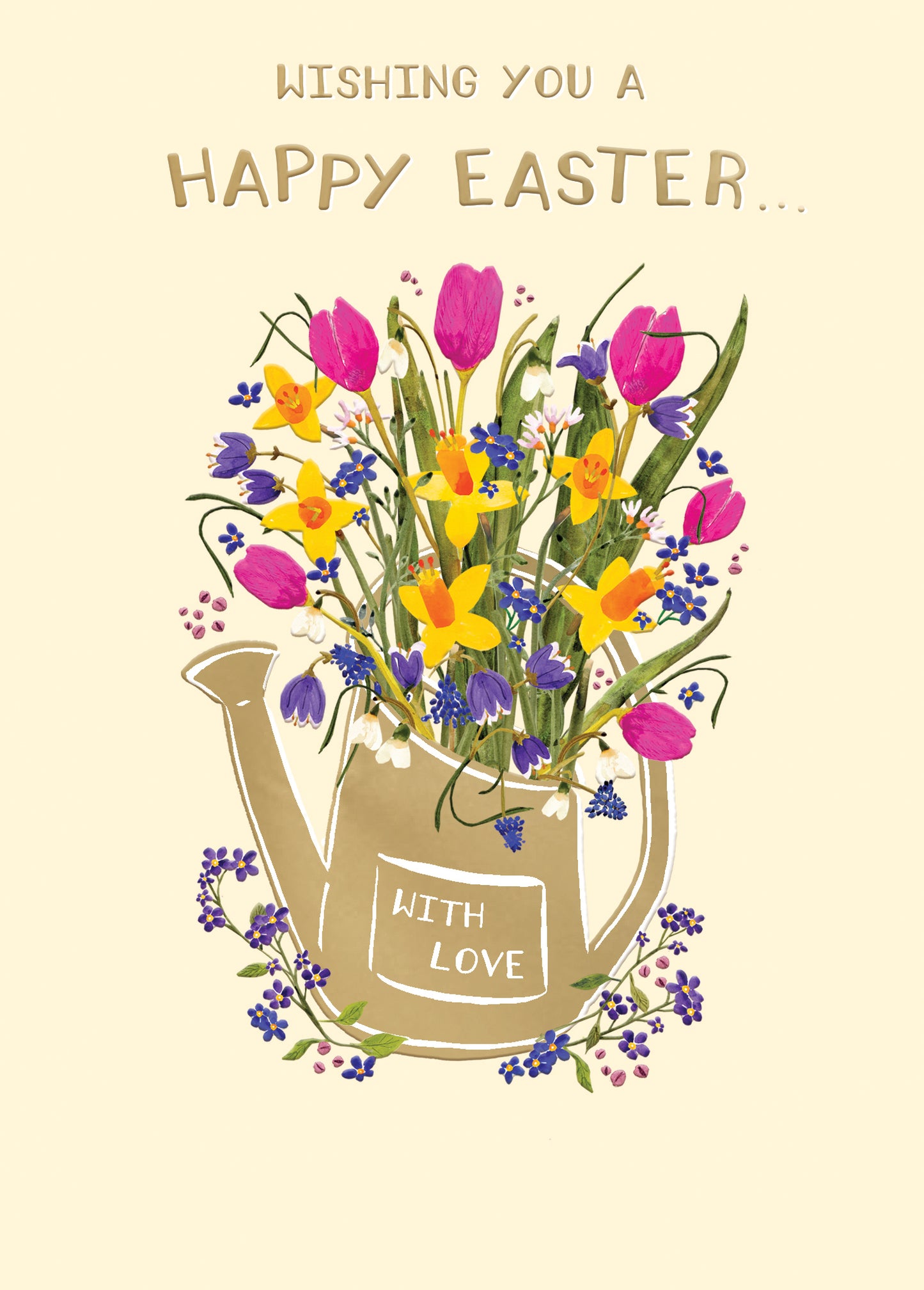 Wishing You A Happy Easter Sprinkle Spring Joy Contemporary Easter Greeting Card