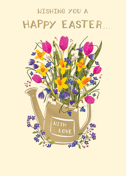 Wishing You A Happy Easter Sprinkle Spring Joy Contemporary Easter Greeting Card