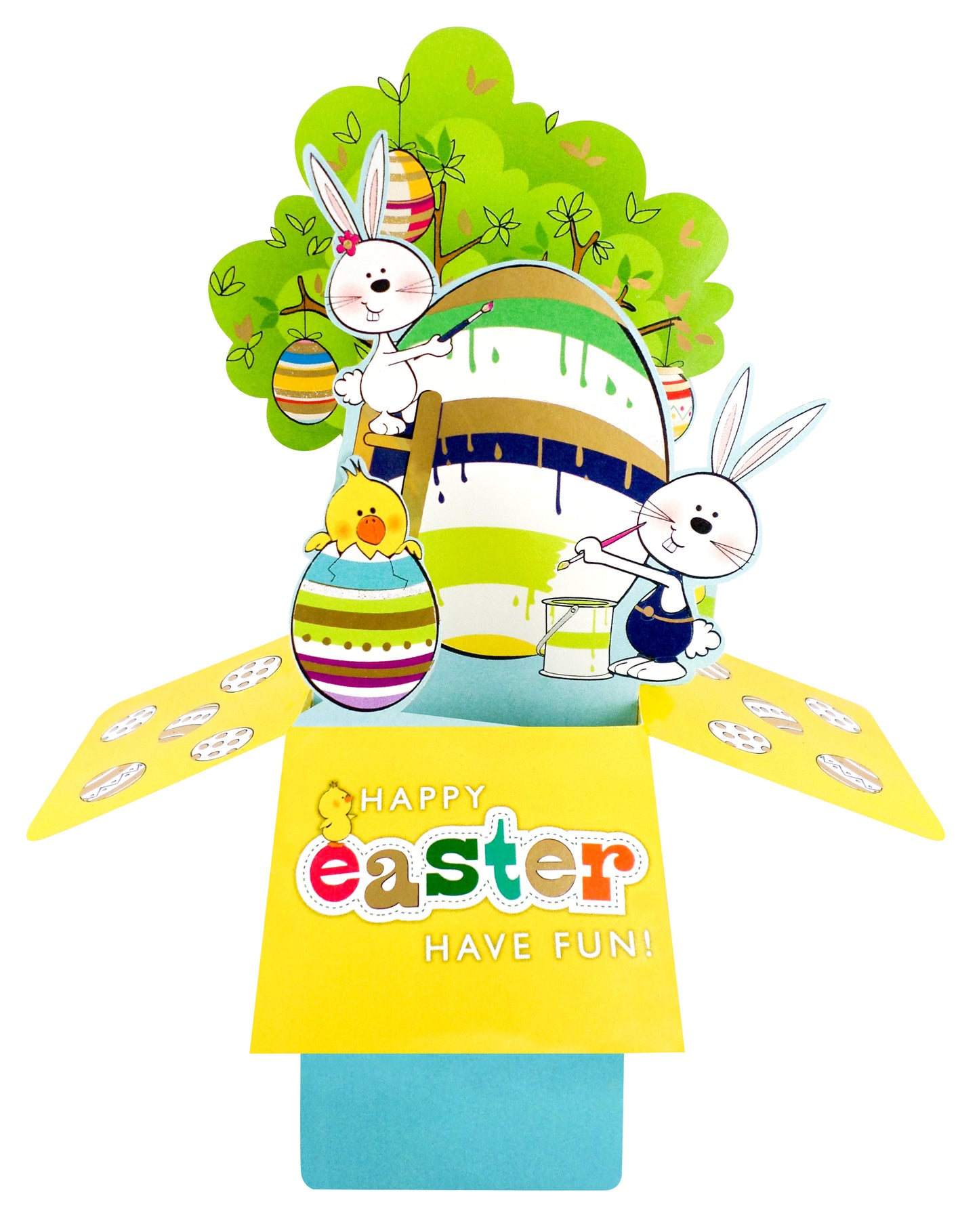 Clever Cube Easter Fun Eggstraordinary Pop Up Easter Greeting Card